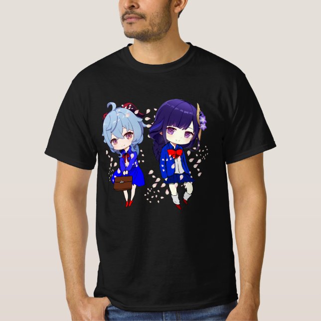 Ganyu and Raiden Shogun T-Shirt (Front)