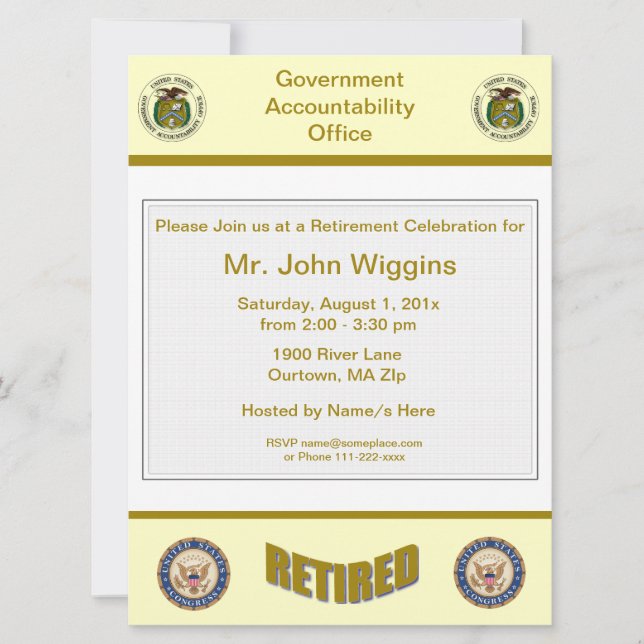 GAO Retirement Invitation (Front)