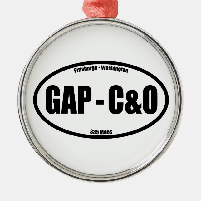 GAP - C&O Towpath Oval Metal Tree Decoration (Front)