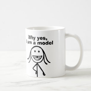 Gap-toothed girl, Yes, I am a model, Coffee Mug