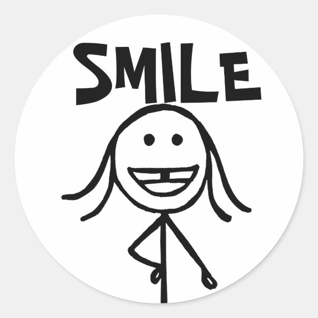 Gap toothed girls, SMILE Stickers (Front)