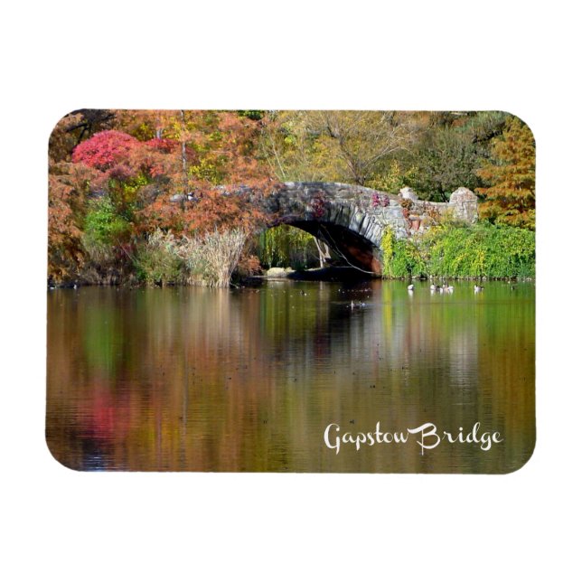 Gapstow Bridge, Central Park, NYC - photo magnet (Horizontal)