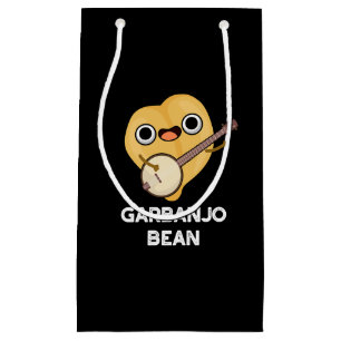 Gar-banjo Bean Funny Garbanzo Banjo Pun Dark BG Small Gift Bag