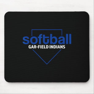 Gar-field Indians Softll Home Plate Mouse Mat