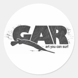 Gar Surfboards Classic Round Sticker