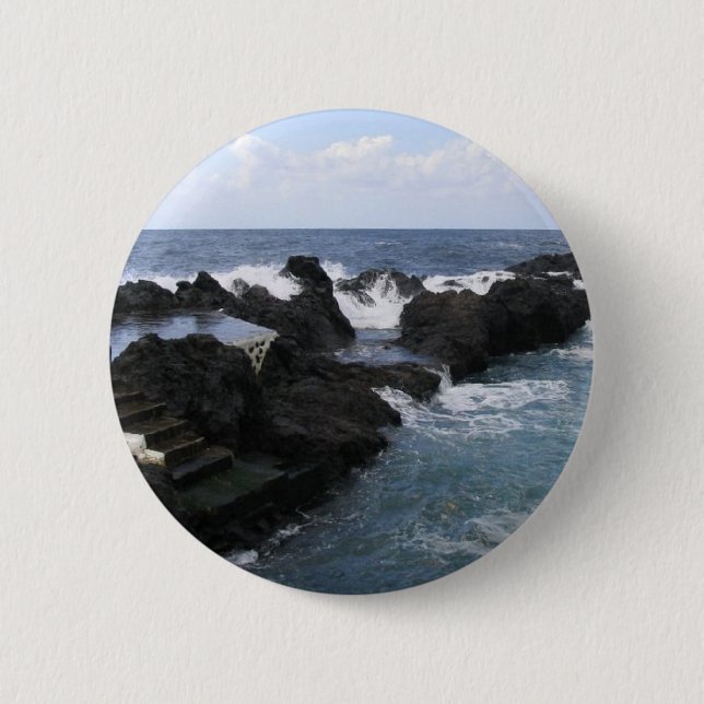 Garachico, Tenerife custom button (Front)