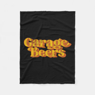 Garage Beers Beer Drinking Retro Funny Fathers Day Fleece Blanket