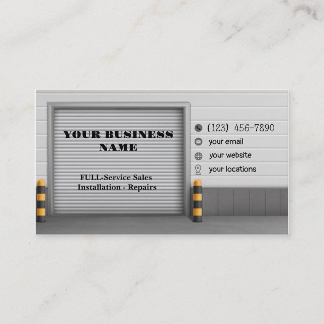 Garage Door Business Cards (Front)