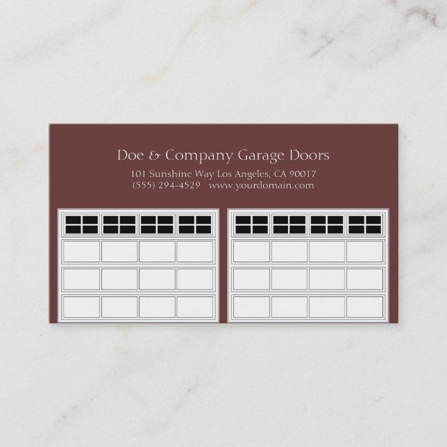 Garage Door Company Business Card (Front)