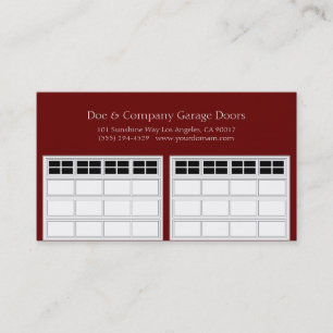 Garage Door Company/Dark Cherry Business Card