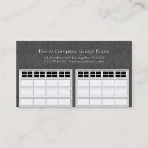 Garage Door Company Dark Grey Business Card