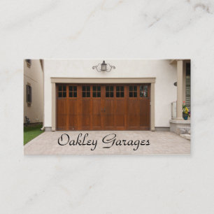 Garage Door Driveway House Contractor Business Card