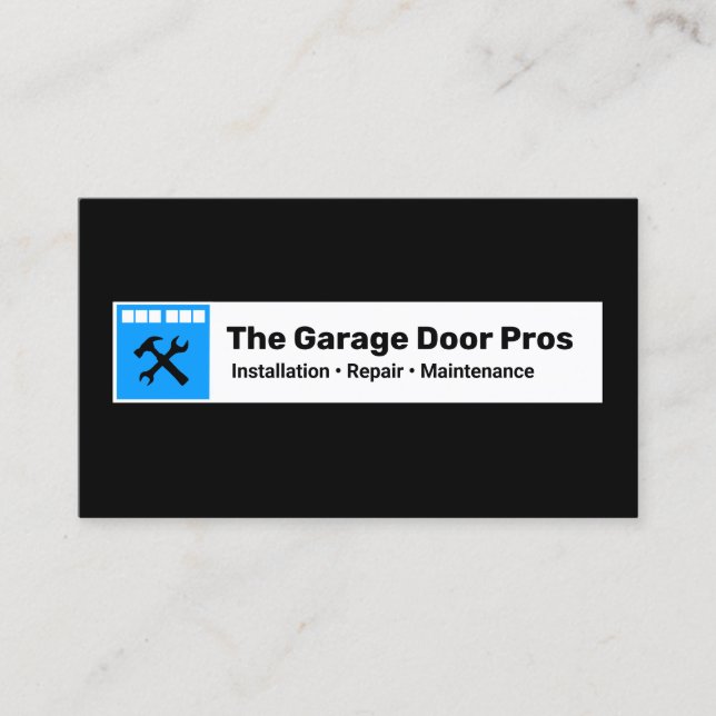 Garage Door Installer and Repair Business Card (Front)