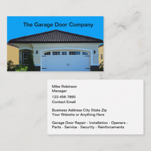 Garage Door Services And Repair Business Cards