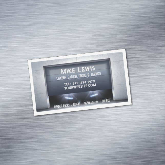 Garage Door Services Magnetic Business Card (In Situ)