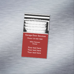 Garage Door Services Magnetic Business Card