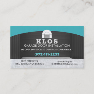 Garage Door Slogans Business Card
