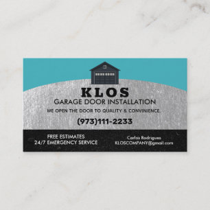 Garage Door Slogans Business Card