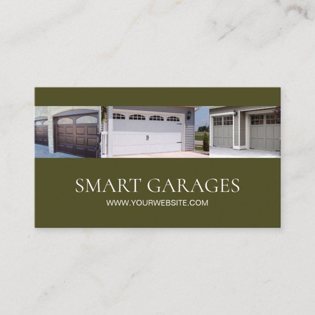 Garage Doors Installation & Services Business Card (Front)
