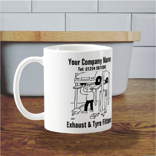 Garage Exhaust & Tyre Fitters Coffee Mug