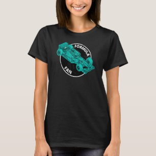 Garage Formula Fan Racing Car Blueprint Mechanical T-Shirt