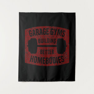 Garage Gyms Building Better Homebodies Barbell Gym Tapestry