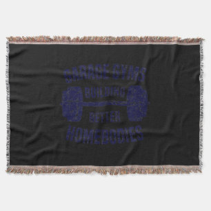 Garage Gyms Building Better Homebodies Barbell Gym Throw Blanket
