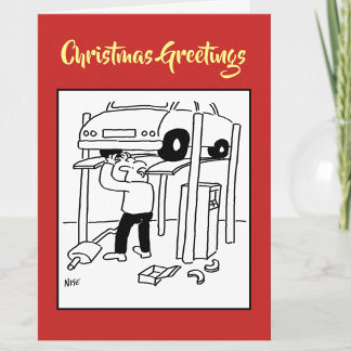 Garage Mechanic Vehicle Repairs Christmas Card