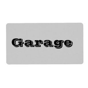 Garage Moving Labels in Grey