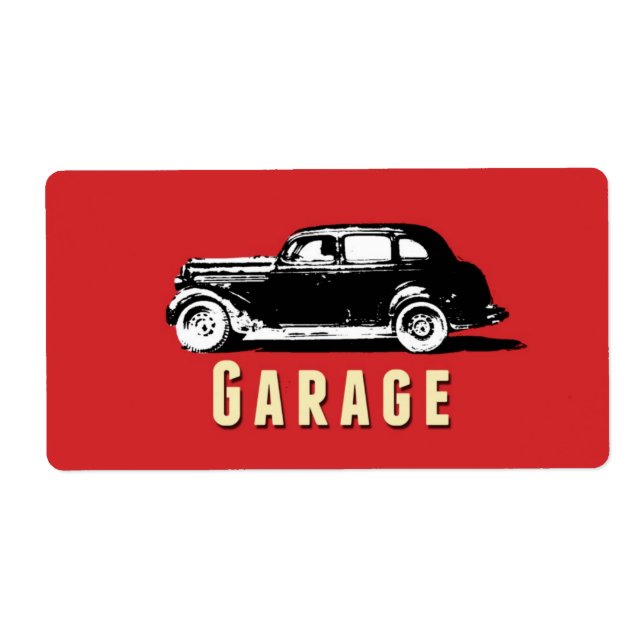 Garage Moving Storage Box Sticker Label (Front)
