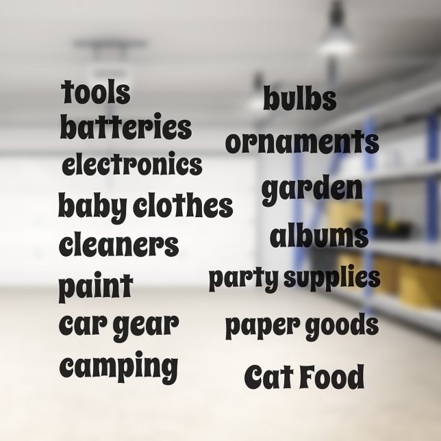 Garage Organising Customisable  Vinyl (Creator Uploaded)