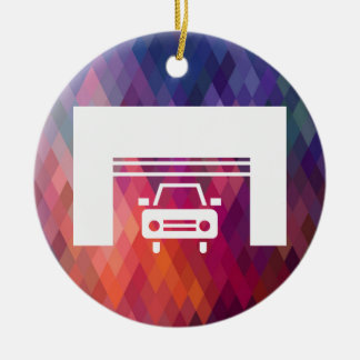 Garage Parkings Icon Ceramic Tree Decoration