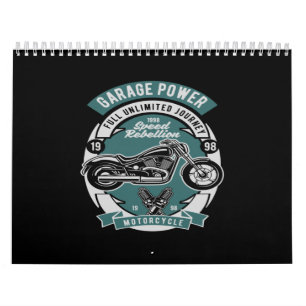 garage power motorcycle calendar
