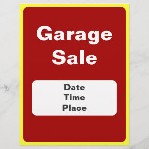Garage Sale And Yard Sale Announcement Flyers