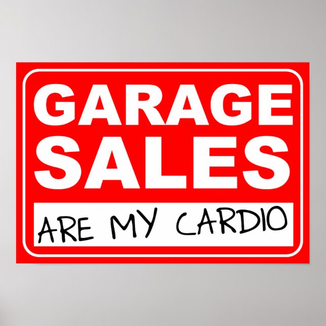 Garage Sale Cardio Poster (Front)