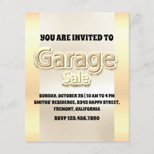 Garage Sale Faux Gold Selling Glitter Flyer
