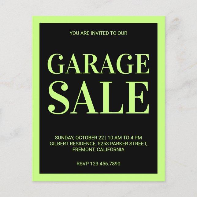 Garage Sale Flyer (Front)