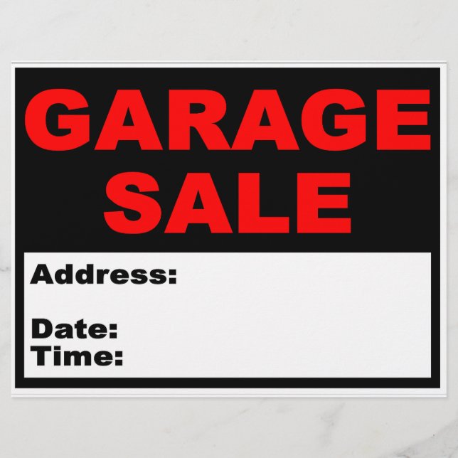 Garage Sale Flyer (Front)