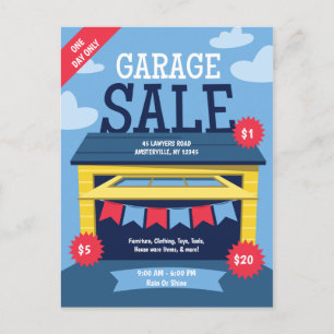 Garage Sale Postcard Announcement