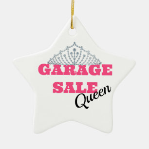 Garage Sale Queen Line Ceramic Tree Decoration