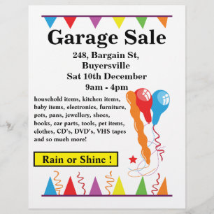 Garage Sale Sign Yard Sale Flyer