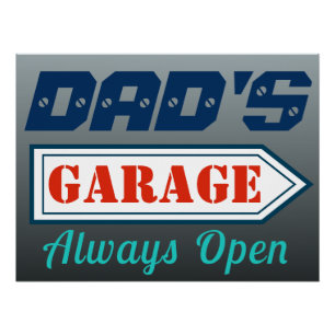 Garage Sign Glossy Poster