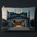 Garage Tech Upgrade large accessory bag pouch<br><div class="desc">Garage Tech Upgrade accessory bag pouches are a humorous ode to inventors, scientists, engineers and entrepreneurs working from their garages and "pushing the envelope" to improve on or innovate new products, code, and methods. Garage Tech Upgrade is Steamy Raimon original synthography art. * also ideal gifts for electricians, architects, builders,...</div>