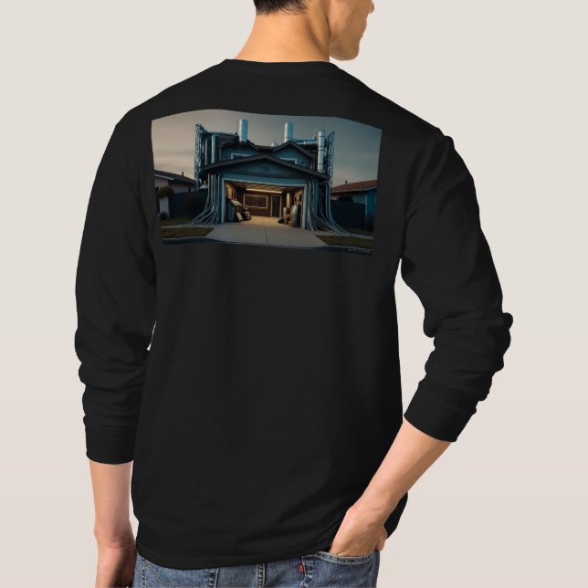 Garage Tech Upgrade men black long sleeve shirt bk (Back)