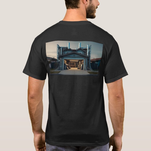 Garage Tech Upgrade men black T-shirt back (Back)