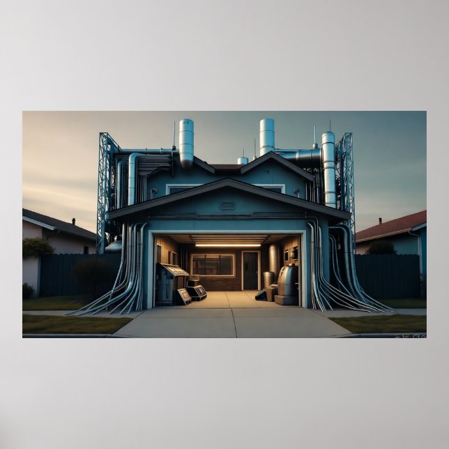 Garage Tech Upgrade value matte poster (Front)