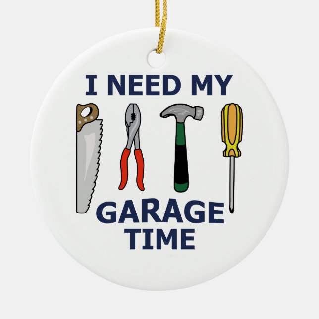 Garage Time Ceramic Tree Decoration (Front)