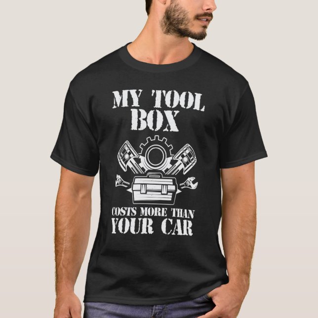 Garage Tool Box Boost For Car Tuning Tee Real Mech (Front)