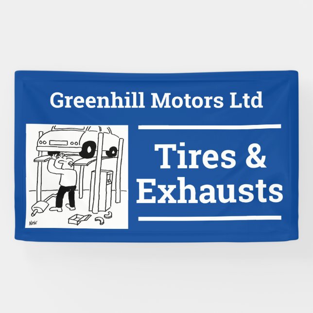 Garage Vehicle Servicing Design Banner (Horizontal)