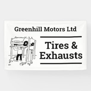 Garage Vehicle Servicing Design Banner